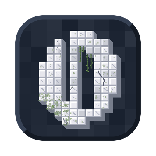 The game's icon: a stone letter O with moss on it, in a dark rounded square